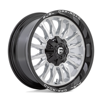 Fuel 1PC D798 ARC Silver Brush Face W/ Blk Lip wheel