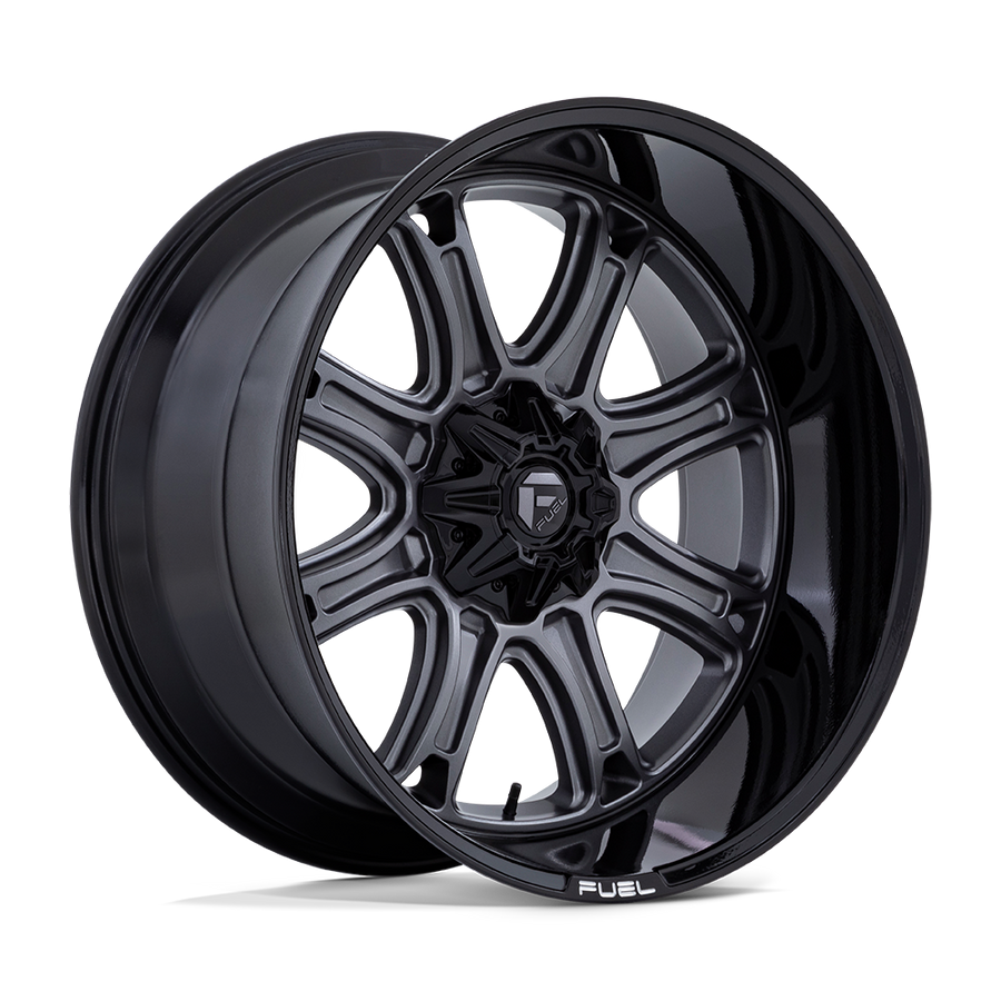 Fuel 1PC DARKSTAR Matte Gunmetal W/ Black Lip wheel