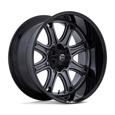Fuel 1PC DARKSTAR Matte Gunmetal W/ Black Lip wheel