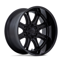 Fuel 1PC DARKSTAR Matte Black W/ Gloss Black Lip wheel