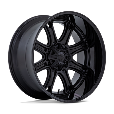Fuel 1PC DARKSTAR Matte Black W/ Gloss Black Lip wheel