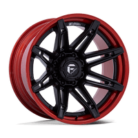 Fuel 1PC FC401 BRAWL Matte Black W/ Candy Red Lip wheel