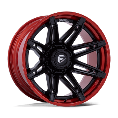 Fuel 1PC FC401 BRAWL Matte Black W/ Candy Red Lip wheel