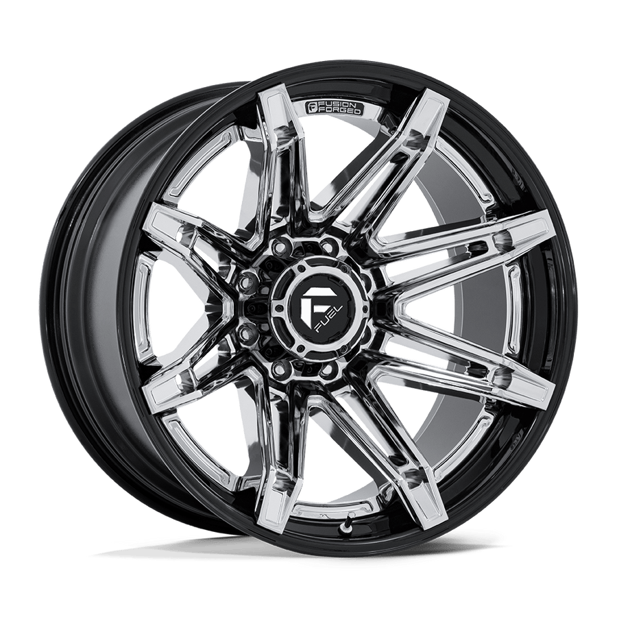 Fuel 1PC FC401 BRAWL Chrome W/ Gloss Black Lip wheel