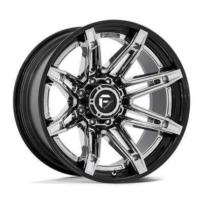 Fuel 1PC FC401 BRAWL Chrome W/ Gloss Black Lip wheel