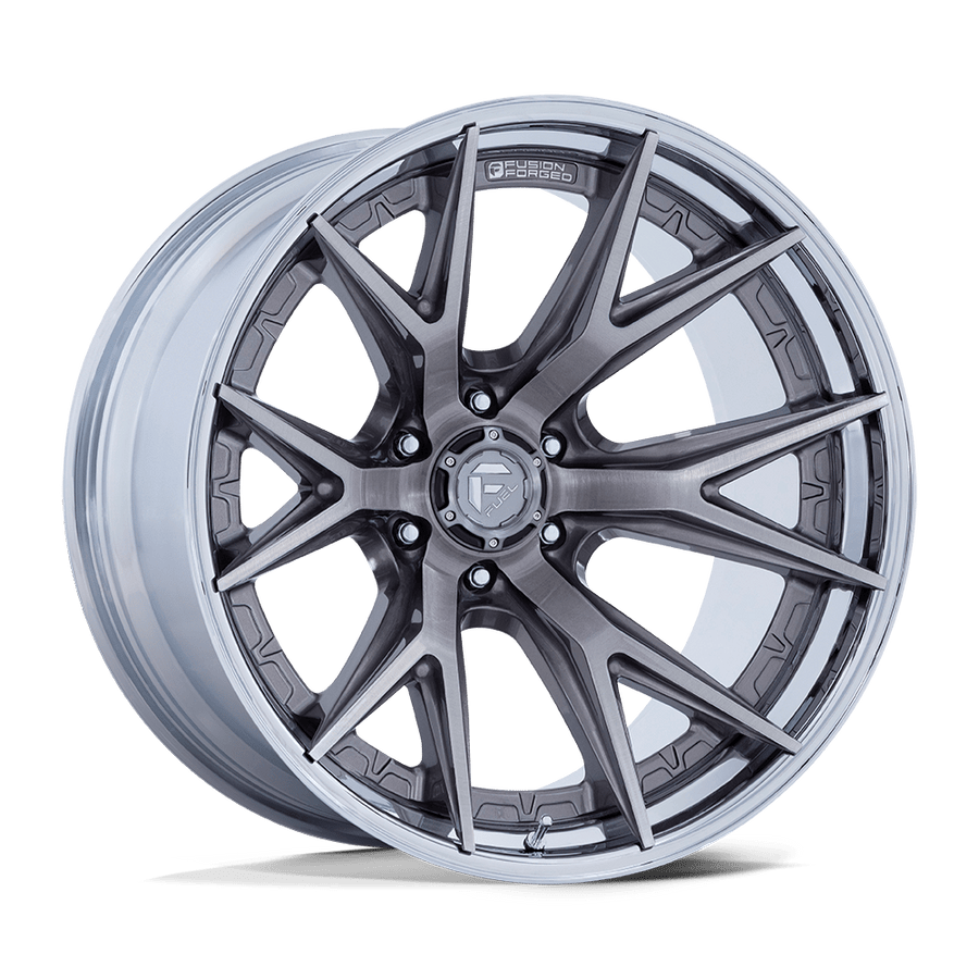 Fuel 1PC FC402 CATALYST Platinum W/ Chrome Lip wheel