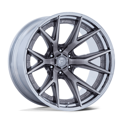 Fuel 1PC FC402 CATALYST Platinum W/ Chrome Lip wheel
