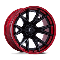 Fuel 1PC FC402 CATALYST Matte Black W/ Candy Red Lip wheel