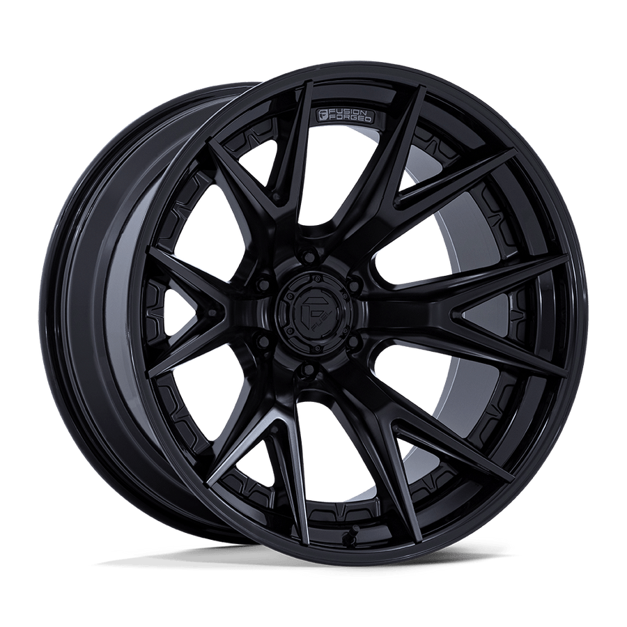 Fuel 1PC FC402 CATALYST Matte Black W/ Gloss Black Lip wheel