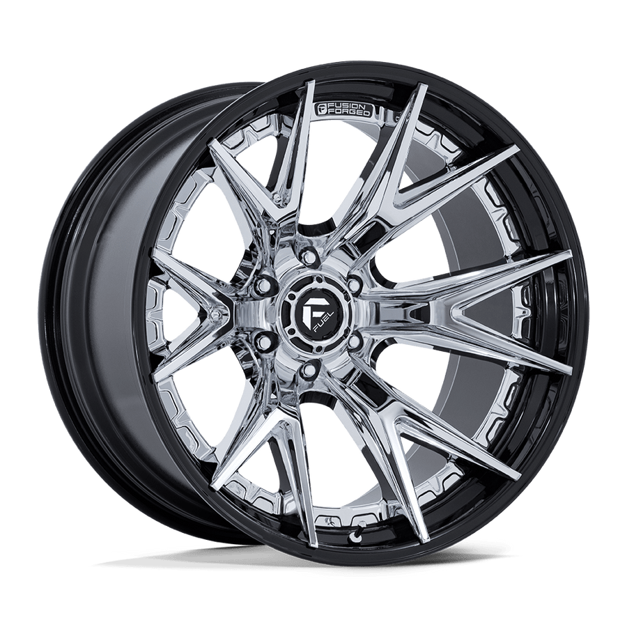 Fuel 1PC FC402 CATALYST Chrome W/ Gloss Black Lip wheel