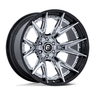 Fuel 1PC FC402 CATALYST Chrome W/ Gloss Black Lip wheel