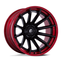 Fuel 1PC FC403 BURN Matte Black W/ Candy Red Lip wheel