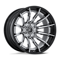 Fuel 1PC FC403 BURN Chrome W/ Gloss Black Lip wheel