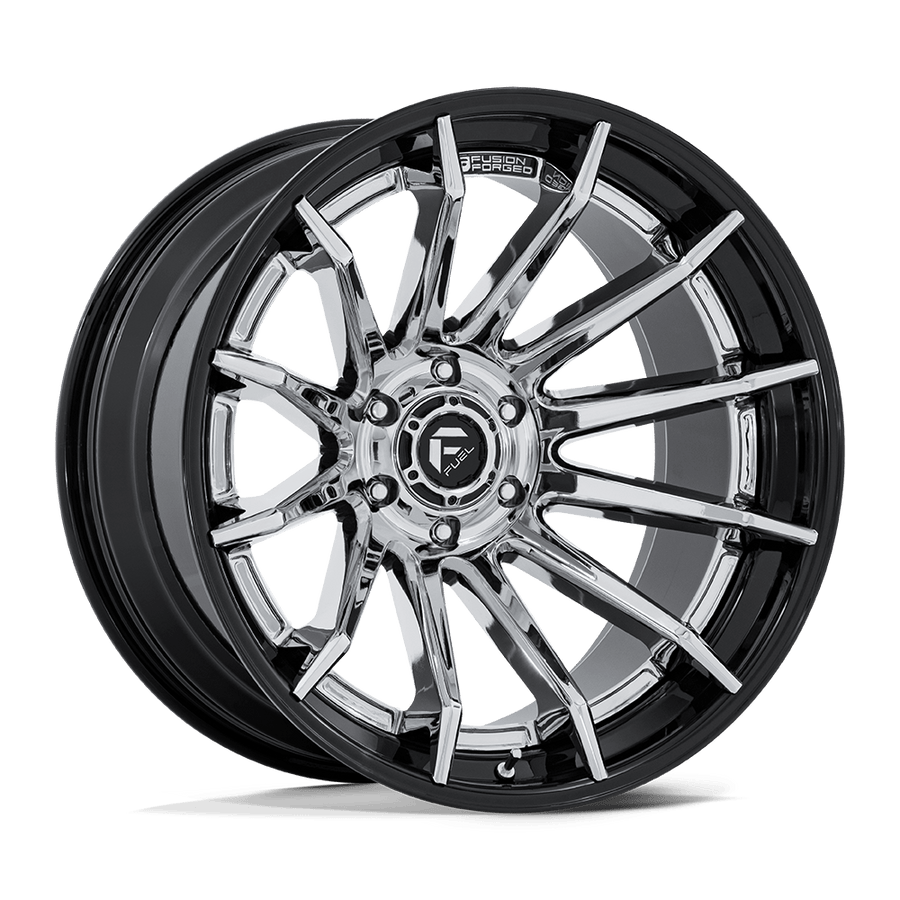 Fuel 1PC FC403 BURN Chrome W/ Gloss Black Lip wheel
