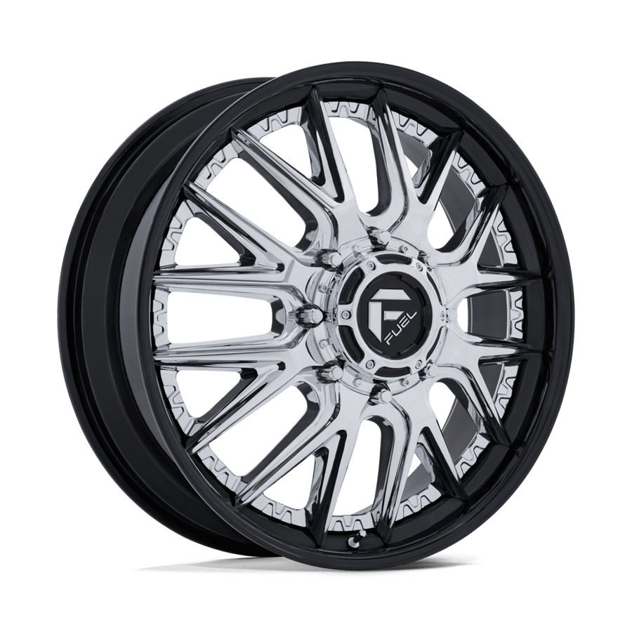 Fuel 1PC D407 CATALYST DUALLY Chrome W/ Gloss Black Lip wheel