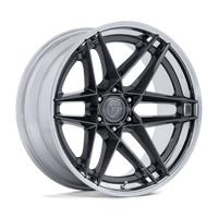 Fuel 1PC FC408 FLIGHT Gloss Gunmetal W/ Chrome Lip wheel