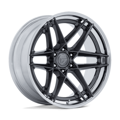 Fuel 1PC FC408 FLIGHT Gloss Gunmetal W/ Chrome Lip wheel