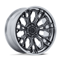 Fuel 1PC FC409 HIVE Gloss Gunmetal W/ Chrome Lip wheel