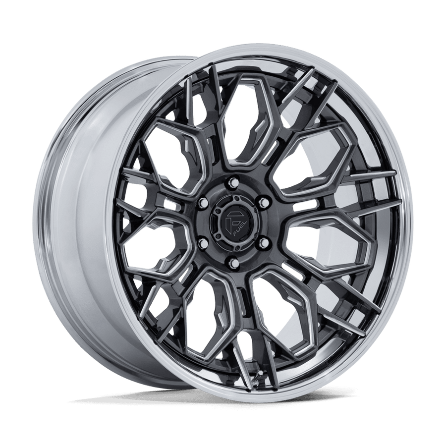 Fuel 1PC FC409 HIVE Gloss Gunmetal W/ Chrome Lip wheel