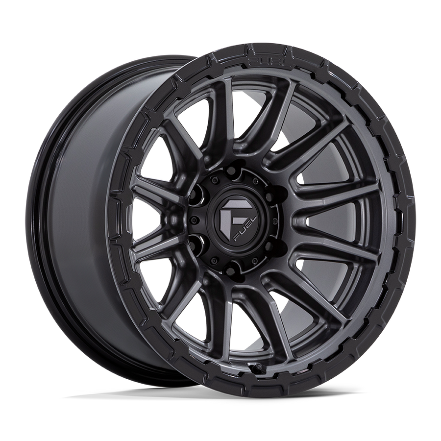 Fuel 1PC FC866 PISTON Matte Gunmetal Gloss Black Lip wheel