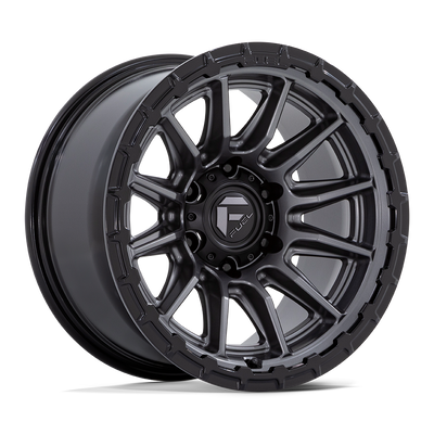 Fuel 1PC FC866 PISTON Matte Gunmetal Gloss Black Lip wheel