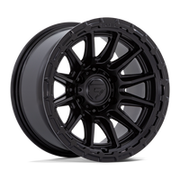 Fuel 1PC FC866 PISTON Blackout W/ Gloss Black Lip wheel