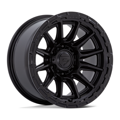 Fuel 1PC FC866 PISTON Blackout W/ Gloss Black Lip wheel