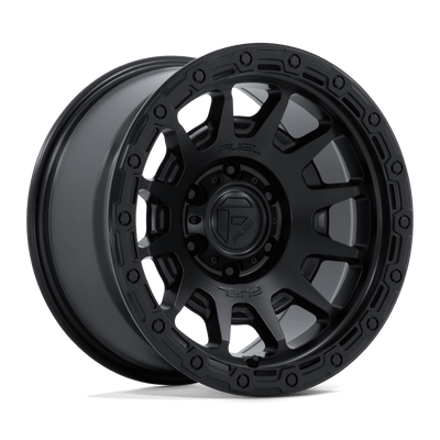 Fuel 1PC FC884 FORTRESS Matte Black W/ Gloss Black Lip wheel