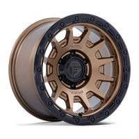 Fuel 1PC FC884 FORTRESS Matte Bronze W Gloss Black Lip wheel