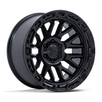 Fuel 1PC FC890 RAIL Matte Black W/ Gloss Black Lip wheel