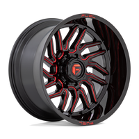 Fuel 1PC D808 HURRICANE Gloss Black Milled Red Tint wheel