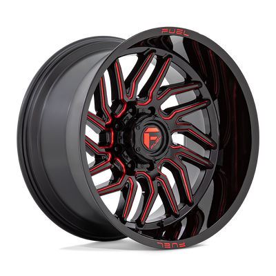 Fuel 1PC D808 HURRICANE Gloss Black Milled Red Tint wheel