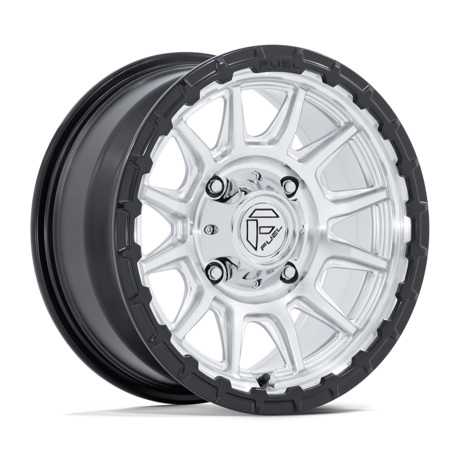 Fuel UTV FV866 PISTON UTV Hyper Silver Mach-Fc M-Blk Lip wheel