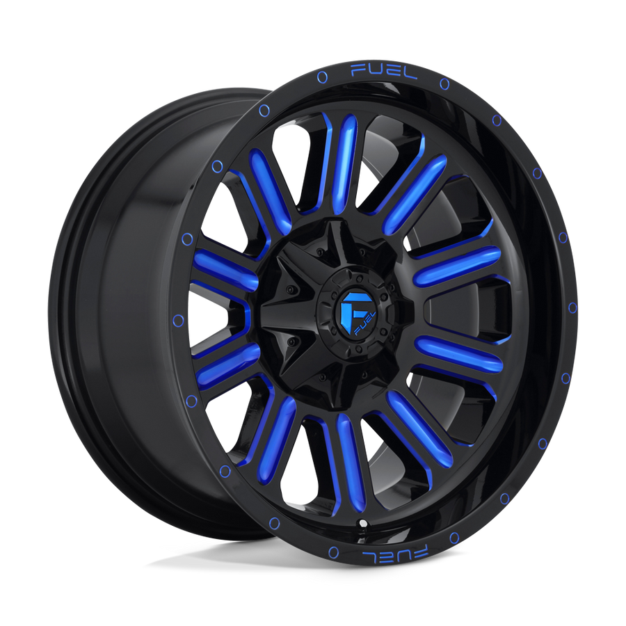 Fuel 1PC D646 HARDLINE Gloss Black Blue Tinted Clear wheel