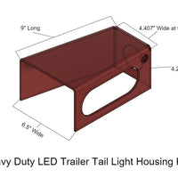 Heavy Duty LED Trailer Tail Light Kit 3/16 Steel