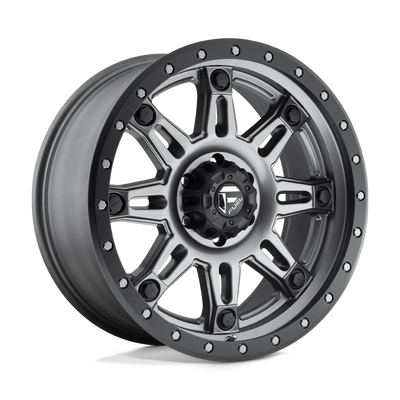 Fuel 1PC D568 HOSTAGE III Matte Gunmetal Black Bead Ring wheel