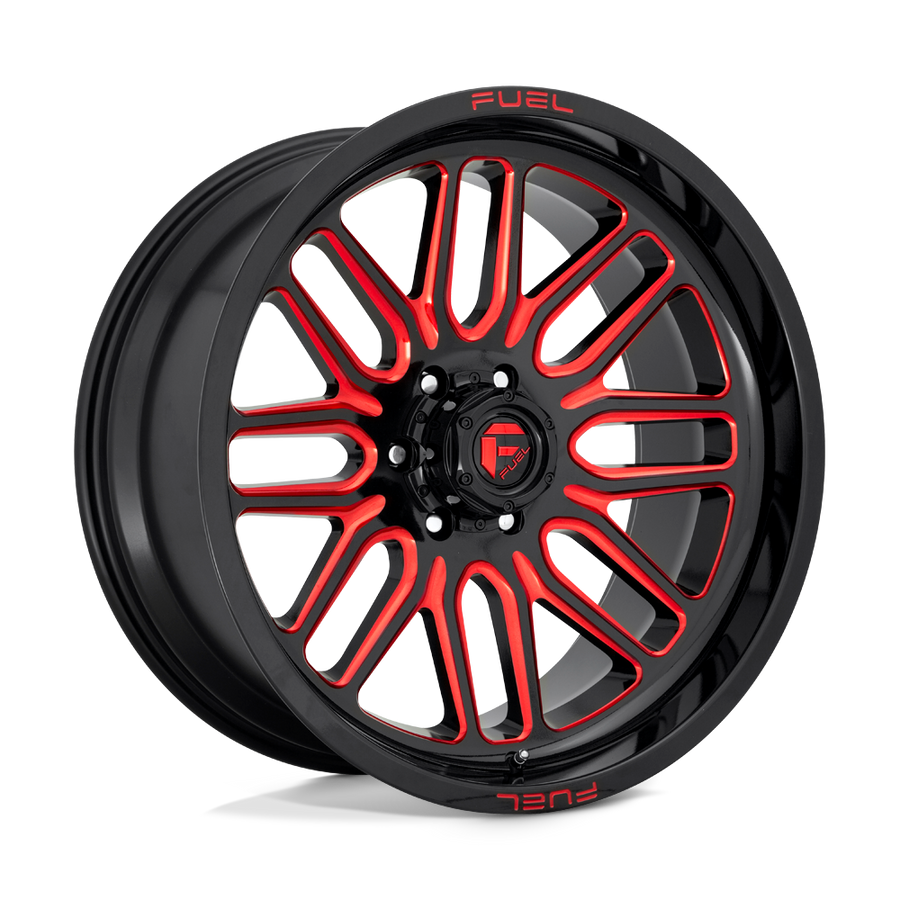 Fuel 1PC D663 IGNITE Gloss Black Red Tinted Clear wheel