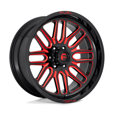 Fuel 1PC D663 IGNITE Gloss Black Red Tinted Clear wheel