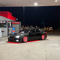 Under Glow LED Strip Kit RGB+W on a Red Car