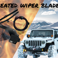 2018+ Jeep Wrangler JL and JT Heated Wiper Blades with Installation Brackets.