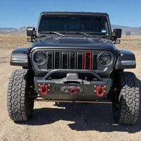 Gauntlet Front Bumper w/Bull Bar Tube for Jeep JK Wrangler (2007-2018)
