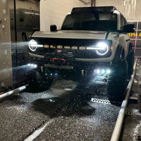 2021-2024 Ford Bronco Off Road LASER Auxiliary Lights + LED Fog Light Kit for Steel Bumper