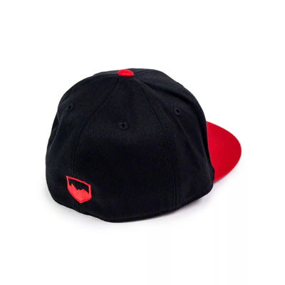 Teraflex 2-tone Flat Visor Hat - Black/red -sm/md