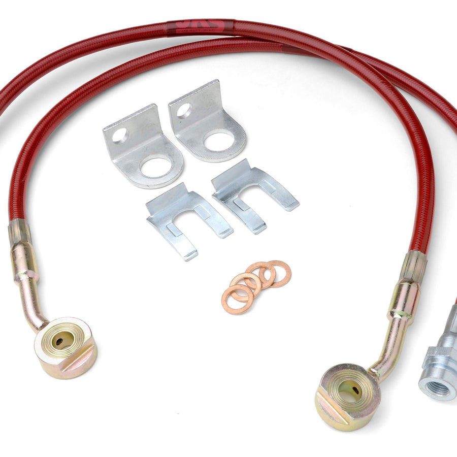 JKS Manufacturing Extended Brake Line Kit Front Wrangler TJ and LJ Grand Cherokee ZJ JKS Manufacturing