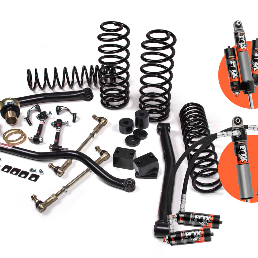 JKS Manufacturing 2018-2024 Jeep Wrangler JL J-Lander 3.5 Inch Lift Kit 4 Door w/Fox 2.5 Performance Elite Shocks HD Rate Coils JSPEC