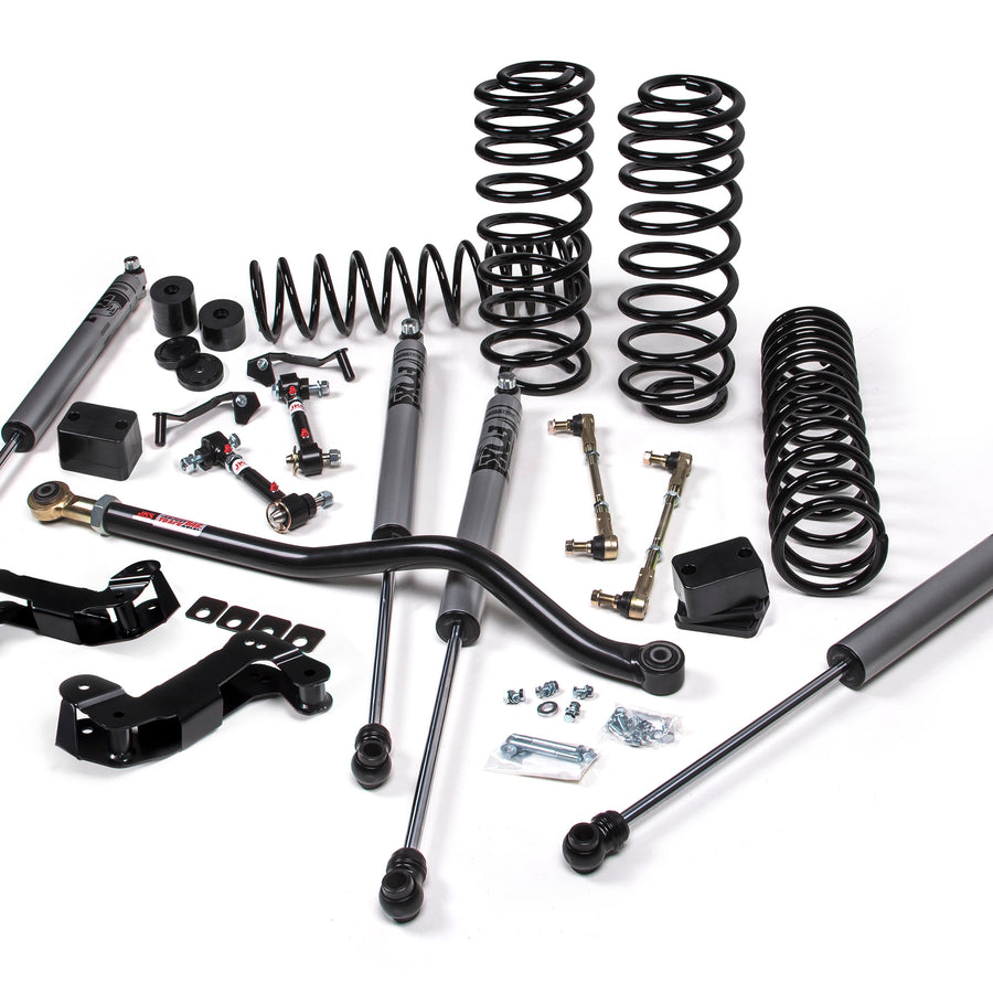 JKS Manufacturing 2018-2024 Jeep Wrangler JL J-Kontrol 3.5 Inch Lift Kit 4 Door w/Fox Adventure Series Shocks Standard Rate Coils JSPEC