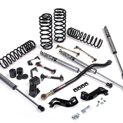 JKS Manufacturing 18-24 Jeep Wrangler JL J-Kontrol 3.5 Inch Lift Kit 4 Door w/Fox Adventure Series Shocks HD Rate Coils JSPEC