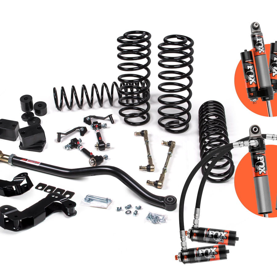 JKS Manufacturing 18-24 Jeep Wrangler JL J-Kontrol 3.5 Inch Lift Kit 4 Door w/Fox 2.5 Performance Elite Series Shocks HD Rate Coils JSPEC