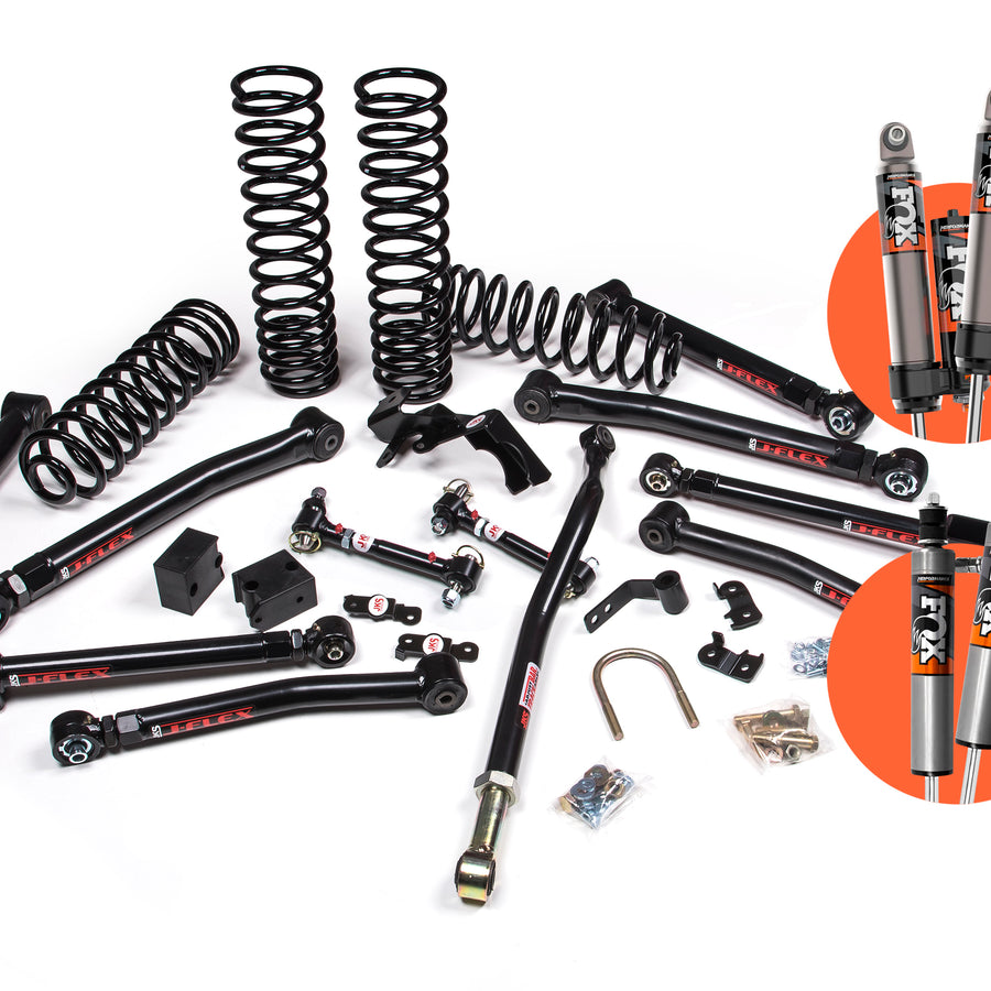 JKS Manufacturing 07-18 Jeep Wrangler JK 4 Door 3.5 Inch J-Krawl Suspension Lift Kit w/ Fox 2.5 Performance Elite Series R/R DSC Shocks 4WD JSPEC
