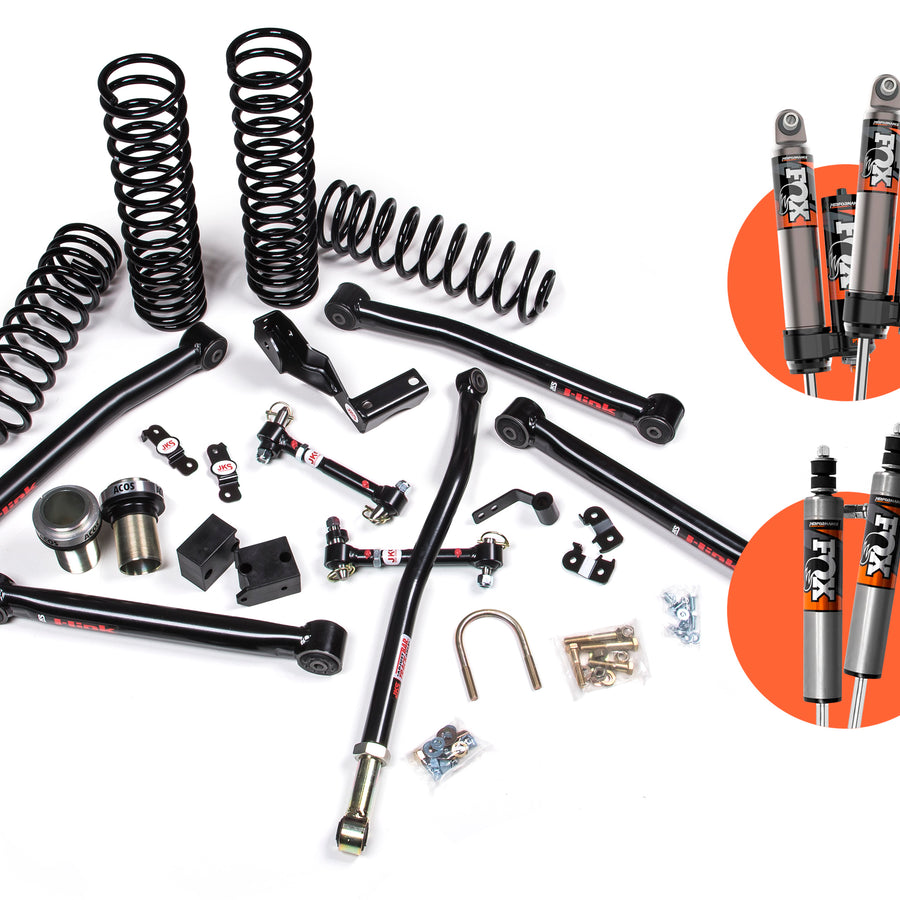 JKS Manufacturing 07-18 Jeep Wrangler JK 2 Door 3.5 Inch J-Lander Suspension Lift Kit w/ Fox 2.5 Performance Elite Series R/R DSC Shocks 4WD JSPEC